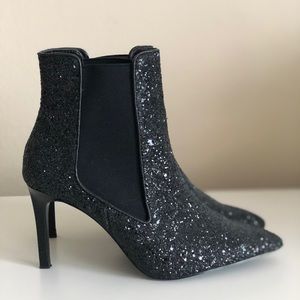 Zara black sparkling heels